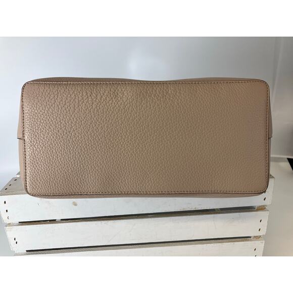 KATE SPADE NUDE, BONE COLOR PEBBLED LEATHER SHOULDER BAG - Picture 7 of 16